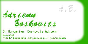 adrienn boskovits business card